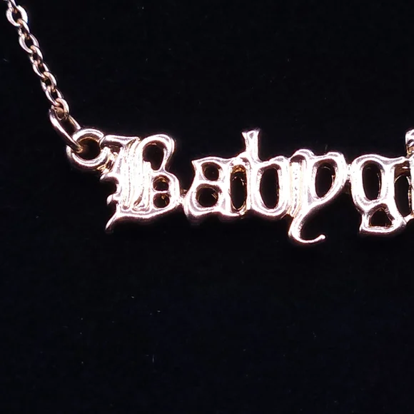 Gold 'Babygirl' Necklace - Picture 3 of 9